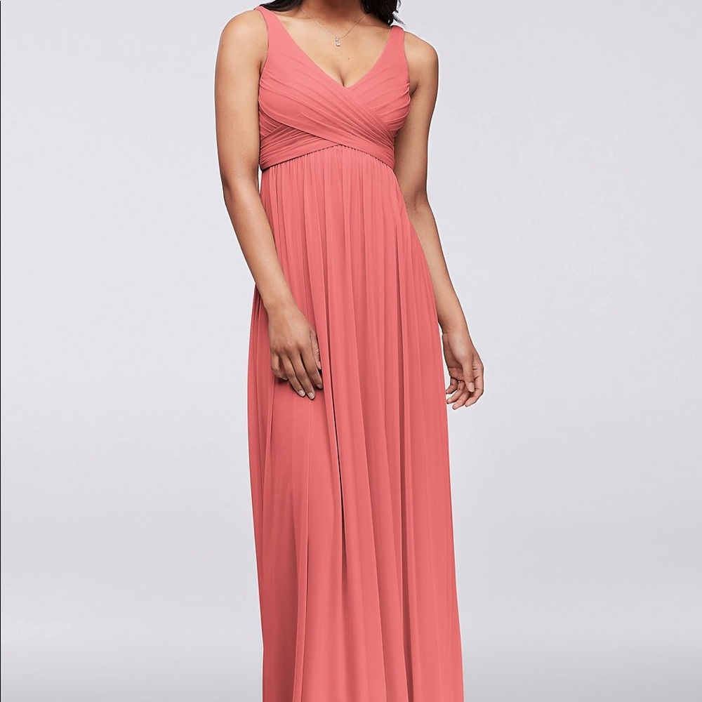 David’s Bridal Coral Reef bridesmaid dress